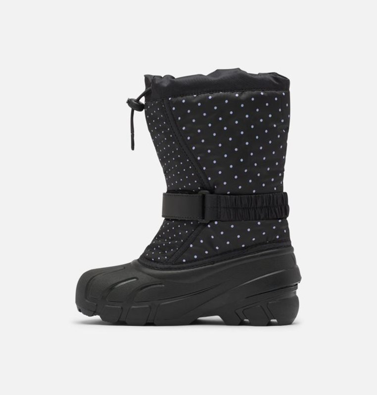 Kids Snow Boots Black - Sorel Childrens Flurry™ Print - 015746-XQI